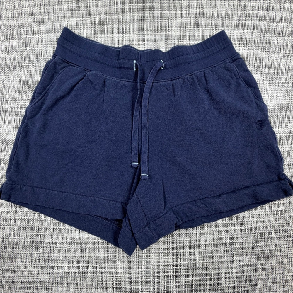 Tommy Bahama Womens Medium Navy Cotton French Terry Drawstring Lounge Shorts